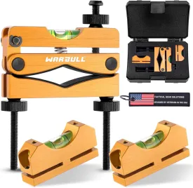 WarBull Scope Leveling Kit Universal, Magnetic Base High-Precision Clearer Gun Level Bubble, Heavy-Duty Scope Mounting Kit, Scope Leveler Tool for Rifle Shotgun Frame Shooting Table with Storage Case
