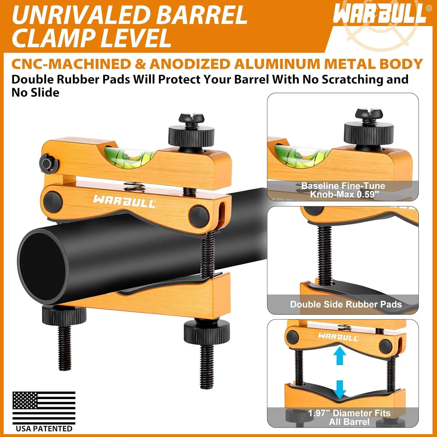 WarBull Scope Leveling Kit Universal, Magnetic Base High-Precision Clearer Gun Level Bubble, Heavy-Duty Scope Mounting Kit, Scope Leveler Tool for Rifle Shotgun Frame Shooting Table with Storage Case