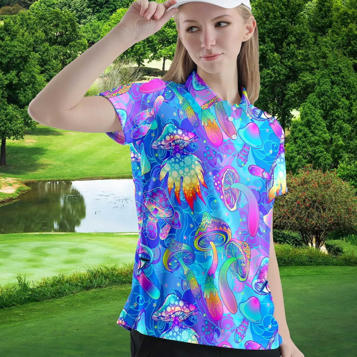 Womens Funny Golf Shirts Outfits Casual Golf Shirt