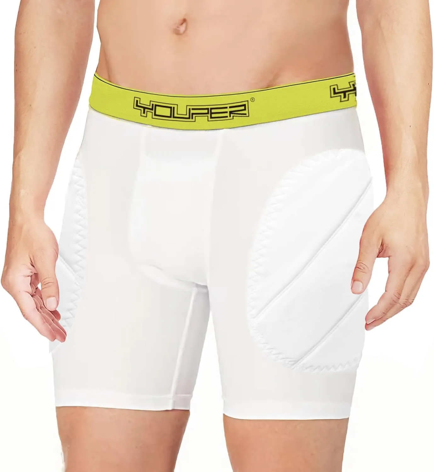 Youper Boys Youth Padded Sliding Shorts with Cup Pocket for Baseball, Football, Lacrosse